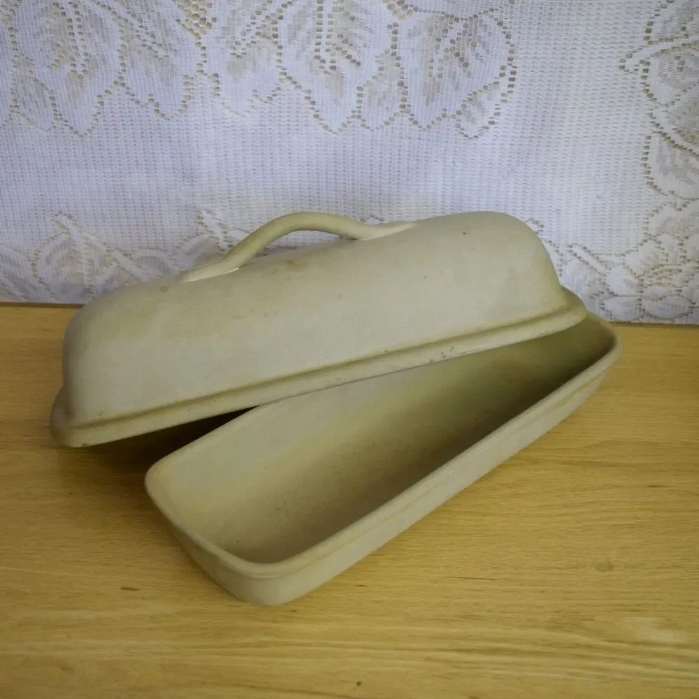 Superstone by Sassafras 1991 Stoneware Clay Bread Baker Lid Hearth Traditional